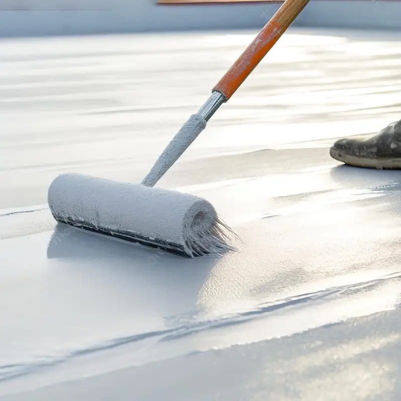Application d'une résine de protection pour une terrasse circulable